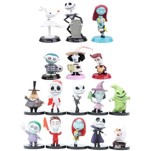 6-10 Pcs/Lot The Nightmare Before Christmas 7cm Mini Figure