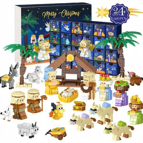 Christmas Advent Surprise Gift Box 24-Day Nativity Advance C