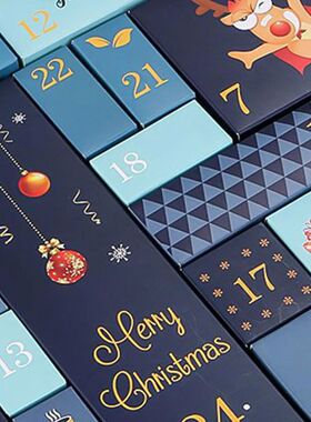 DIY Christmas Fillable Advent Calendar 24 Days Reusable Empt