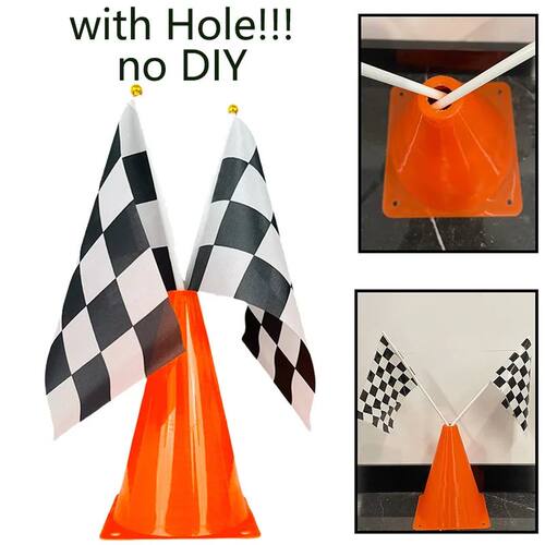 Traffic Cones and Racing Flags sets Orange Sport Cones Racin