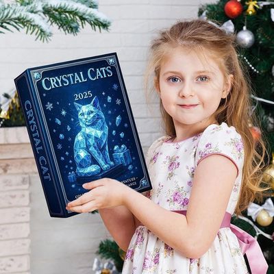 Crystals Cats Advents Calendar Collectible 2d Cat Ornaments