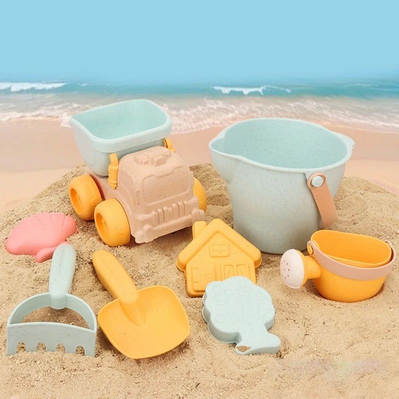 Beach Toy Outdoor Sand Play Castle Toy with Mold Shovel Truc