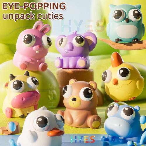 Pop Eye Squeeze Cartoon Animal Sensory Toys Fun Fidget Stres