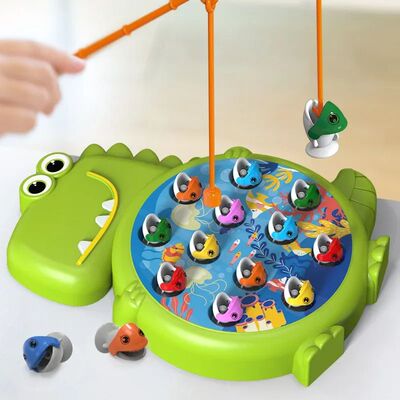 Dinosaur Simple Magnetic Fishing Toys Play Rod Game Toys for