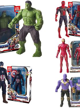 Marvel Spiderman Hulk Ironman Anime Action Figure Toy Christ