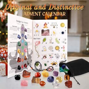 24pc Christmas Advent Calendar Crystals Chakra Crystals Ston