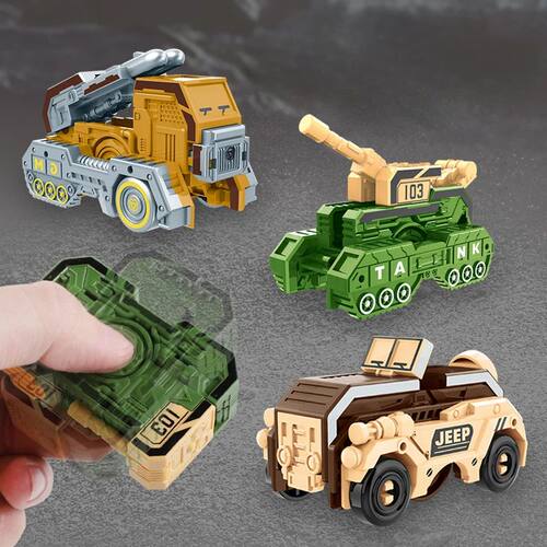 New Creative Deformed Fidget Spinner Military Tank Jeep Miss