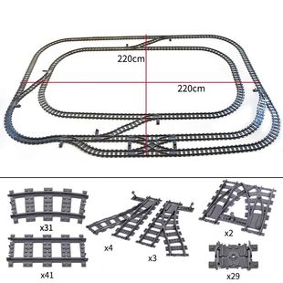 City High-tech Trains Flexible Tracks Forked Straight Curved
