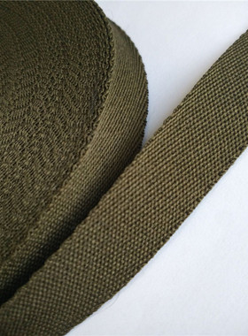 军绿色斜纹织带2cm宽 ribbon 涤纶带
