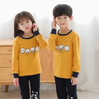 Cô gái trẻ em hoạt hình đồ ngủ trẻ em cotton mùa thu đồ lót mùa thu cổ tròn phần mỏng Quần áo công chúa trẻ em phiên bản Hàn Quốc - Quần áo lót quần áo cotton cho bé gái