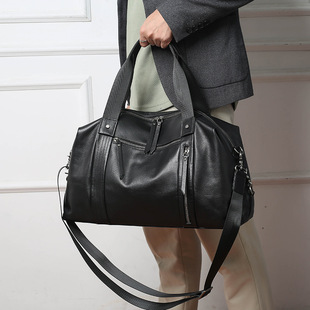 真皮高端旅行包男款短途商务出差男士轻便头层牛皮手提斜挎行李袋