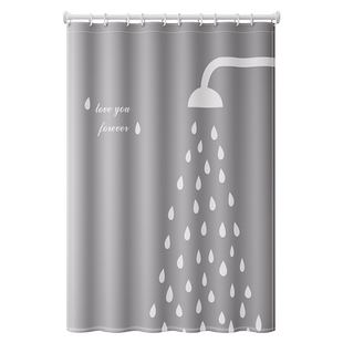 浴室浴帘套装免打孔加厚保暖防水防霉隔断帘卫生间淋浴帘窗帘门帘