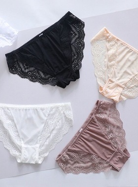 LA文胸意大利perla内裤底裤三角裤女士性感蕾丝真丝套装女内衣内