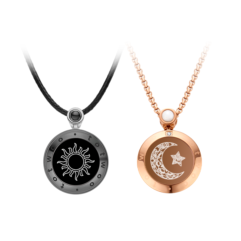 totwoo情侣项链定情信物一对异地恋智能感应互动吊坠情人节礼物