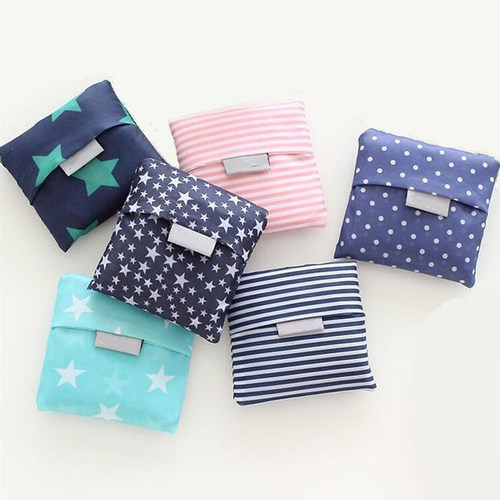 Creative printing foldable green shopping bag Tote Folding