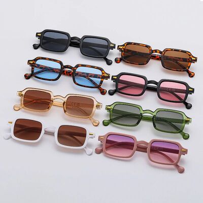 Luxurious Rectangle Sunglasses Women Oval Vintage Designer S
