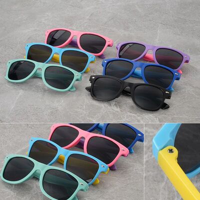 Children's Color blocked Sunglasses for Boys and Girls UV re