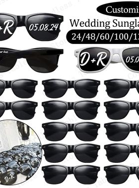24-120Pcs Custom Wedding Sunglasses Personalised Groomsman G