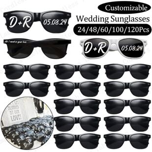24-120Pcs Custom Wedding Sunglasses Personalised Groomsman G