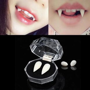 Decoration Prop Halloween Teeth Dentures Vampire Pairs for