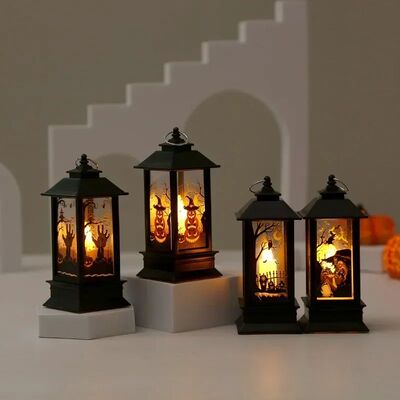 Halloween Decorations Led Candle Light Vintage Witch Castle