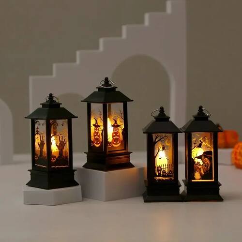 Halloween Decorations Led Candle Light Vintage Witch Castle