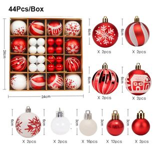 Tree Party 44pcs Christmas Bauble Xmas Balls Set Decorations