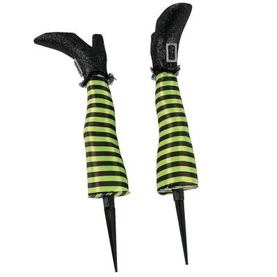 2PCS Halloween Evil Witch Legs Decoration Upside Down Wicked