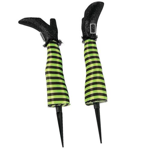 2PCS Halloween Evil Witch Legs Decoration Upside Down Wicked