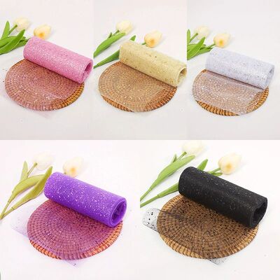 Glitter Tulle Fabric Roll 6 Inch 10 Yards Sequin Sparkling R