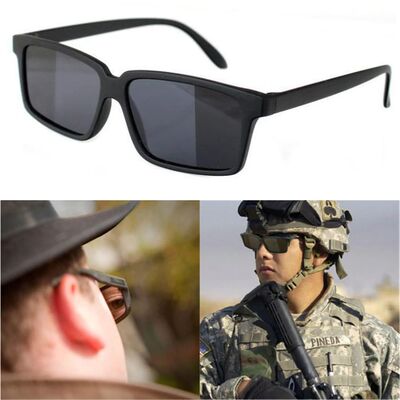 Anti-tracking Rearview Glasses Men Women Vintage Black Squar