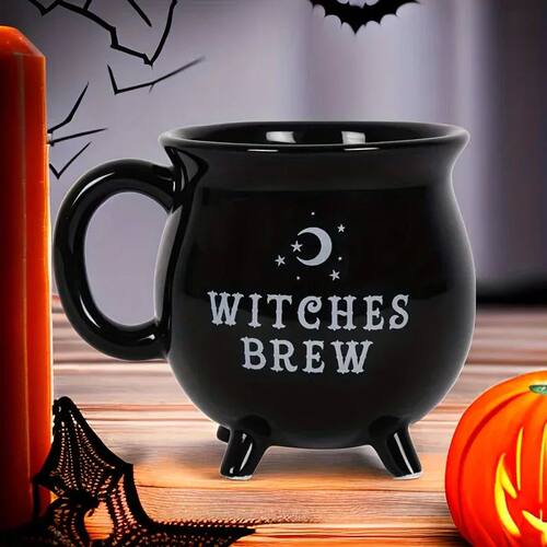 1pc Witch Brew Coffee Mug,350ml/ 11.8oz Ceramic Coffee Cup W