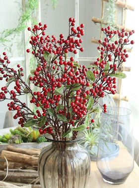 70CM Artificial Red Berries Branch Christmas Tree Ornaments