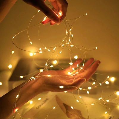 LED Fairy Lights String Button Battery Light Home Decoration