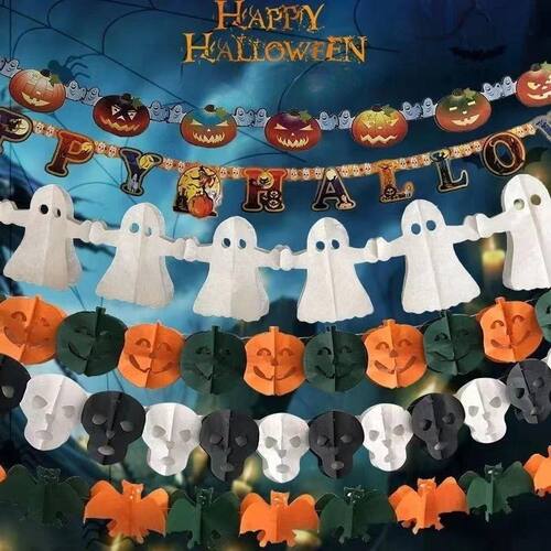 New 3M Halloween Terror Hanging Garland Bunting Bat Vampire