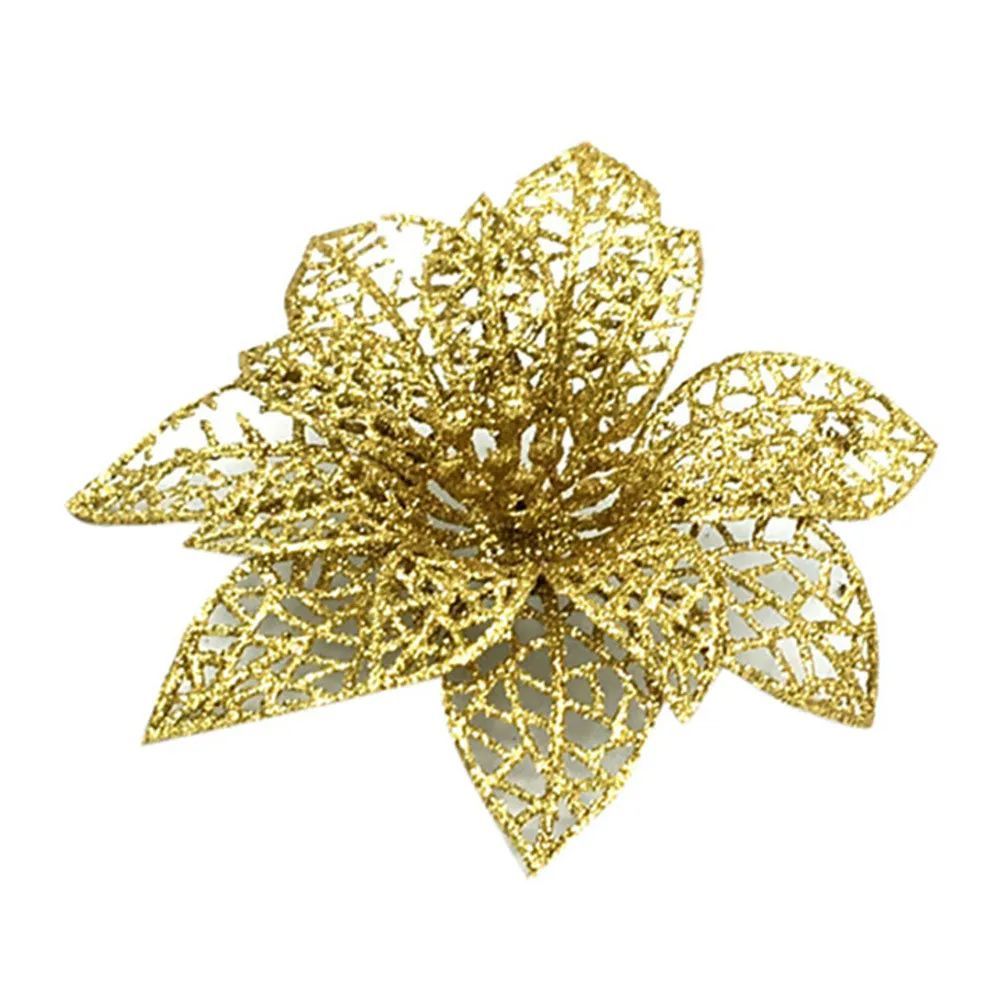 Hollow Out Simulation Flower Christmas Tree Ornaments Multip