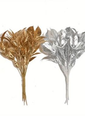 1 bunch/6pcs Mini Golden Little Christmas Flower Bouquet Art