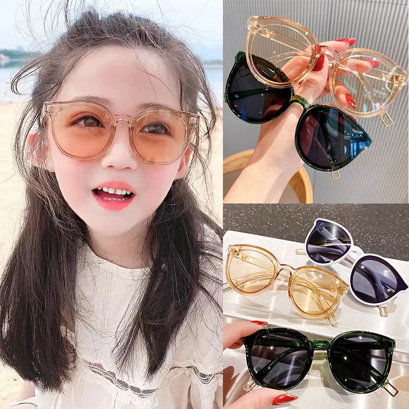 New Kids Sunglasses Vintage Square Boy Girl Fashion Baby Gog图片