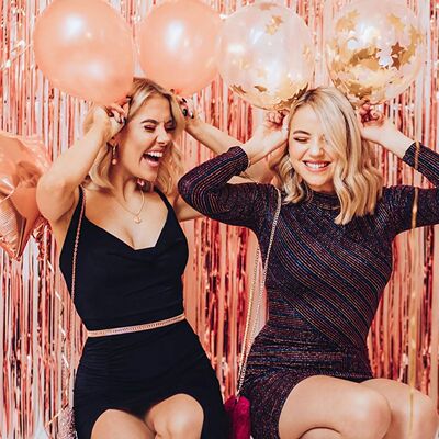 Foil Fringe Curtain Backdrop Photo Streamers Props for Birth