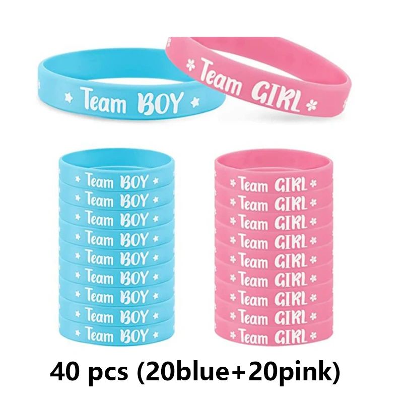 Boy Or Girl Gender Reveal Party Team Bride Bracelet Wristban