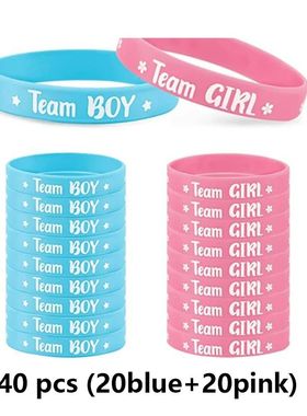 Boy Or Girl Gender Reveal Party Team Bride Bracelet Wristban