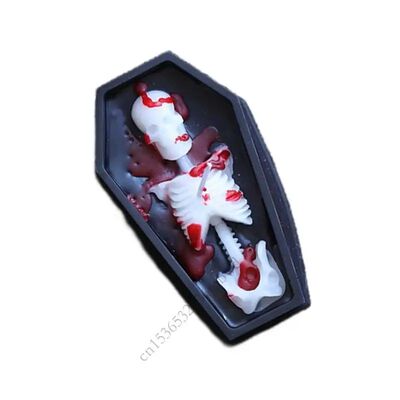 Plant Blend Coffin With Skull Tombstone Detail Long Burning