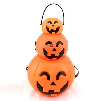 Pumpkin Bucket Halloween Candy Trick Or Treat Buckets Holder
