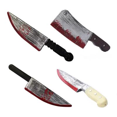 Halloween Horror Props Blood Fake Ax Saws Knife For Hallowee