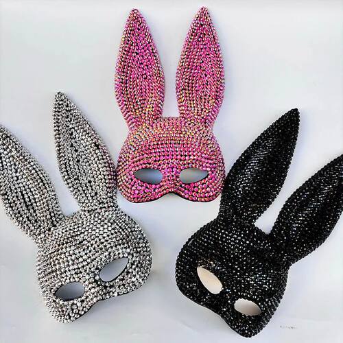 Halloween Sequin Rabbit Mask Party Masquerade Drama Performa