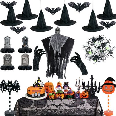 Halloween Decorations Hanging Witch Hat Skull Grim Reapers G