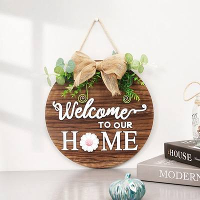 Door Welcome Signs Home Decor Wooden Hanging Signs Family Do