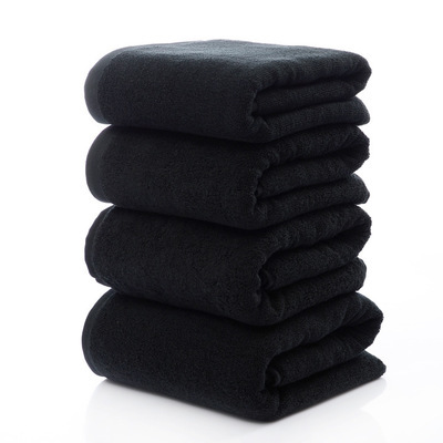 New Solid Black Cotton Face Towels Hand Towel Bath Towels