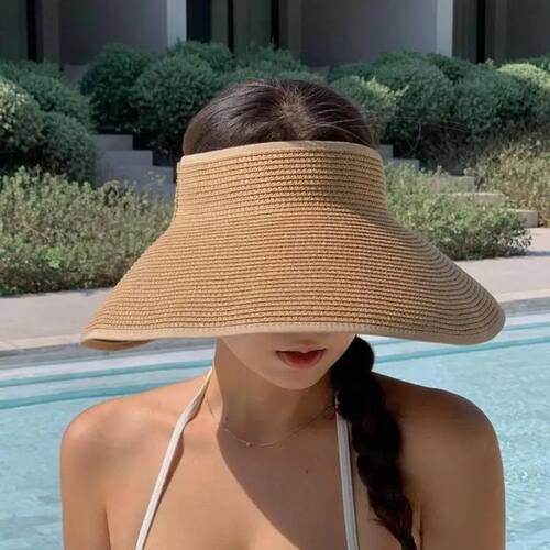 Summer Hats For Women Empty Top Large Brim Sun Hat Sunscreen