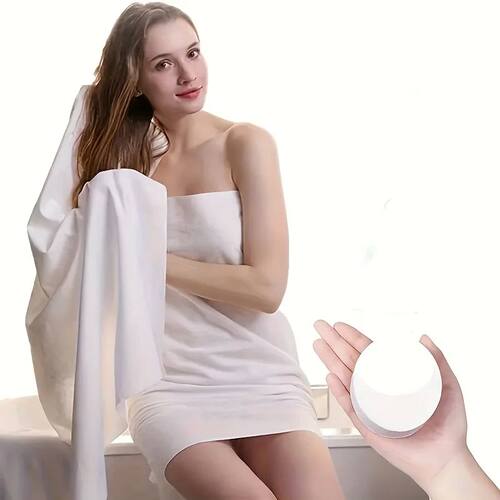 2-pack disposable compressed bath towel disposable thickened